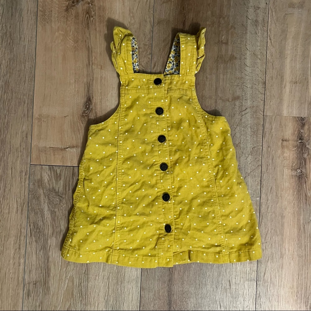 Gap 2t corduroy overall dress - yellow